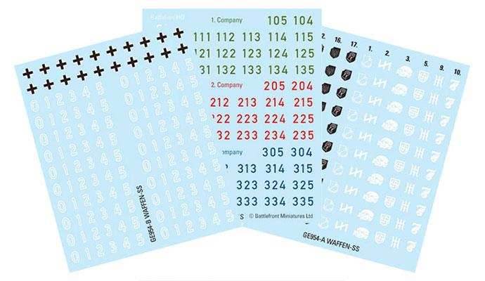 Flames of War: D-Day - Waffen-SS Decal Set - 