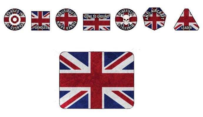 Team Yankee: British Token Set - 