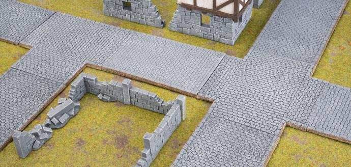 Battlefield in a Box: Wartorn Village - Cobblestone Road Expansion - 