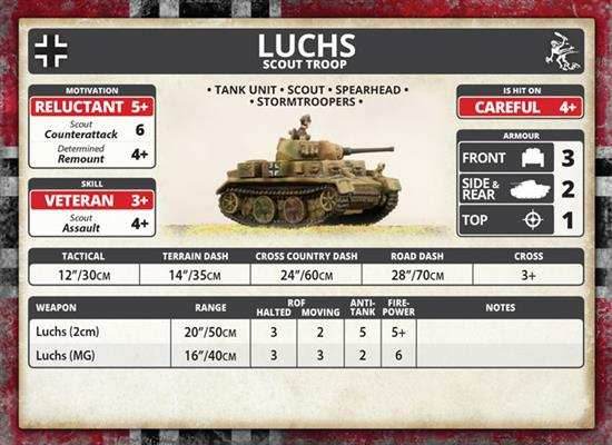 Flames of War: German Luchs (Panzer II) Scout Troop (Mid War) - 
