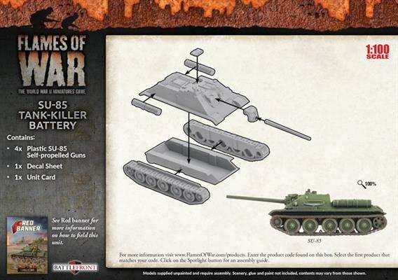 Flames of War: Soviet SU-85 Medium SP Battery (Mid War) - 