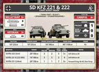 Flames of War: German SD KFZ 221 and 222 Light Scout Troop (Mid War) - 