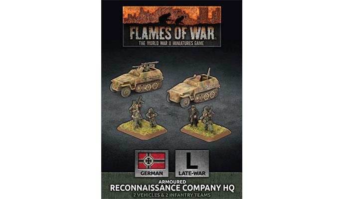 Flames of War: German Armoured Reconnaissance Company HQ (Late War) - 
