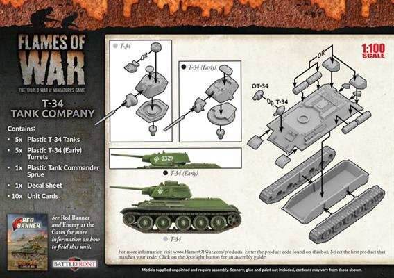 Flames of War: Soviet T-34 Tank Company (Mid War) - 