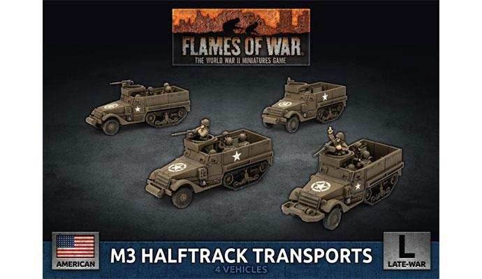 Flames of War: American M3 Halftrack Transport Platoon (Late War) - 