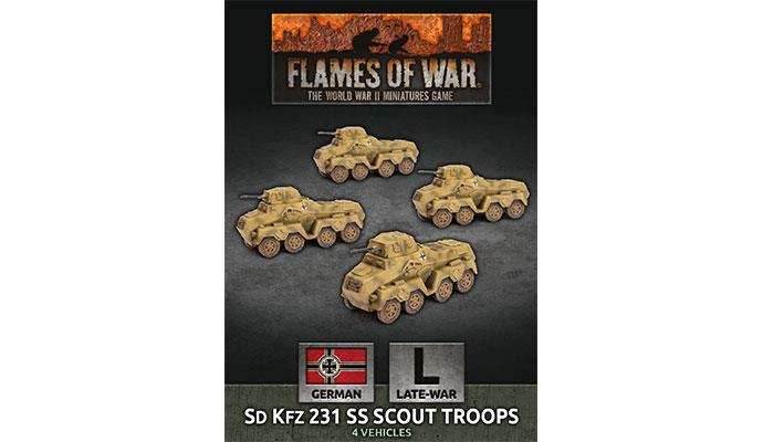 Flames of War: German SD KFZ 231 SS Scout Troops (Late War) - 