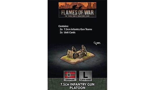 Flames of War: German 7.5cm Infantry Gun Platoon (Late War) - 
