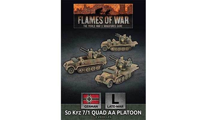 Flames of War: German SD KFZ 7/1 Quad AA Platoon (Late War) - 