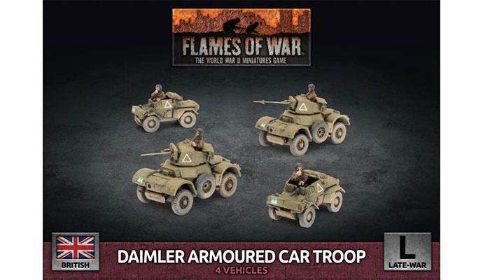 Flames of War: British Daimler Armoured Car Troop (Late War) - 