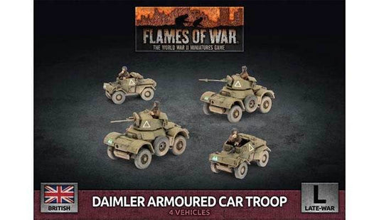 Flames of War: British Daimler Armoured Car Troop (Late War) - 