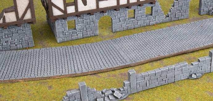 Battlefield in a Box: Wartorn Village - Cobblestone Road - 