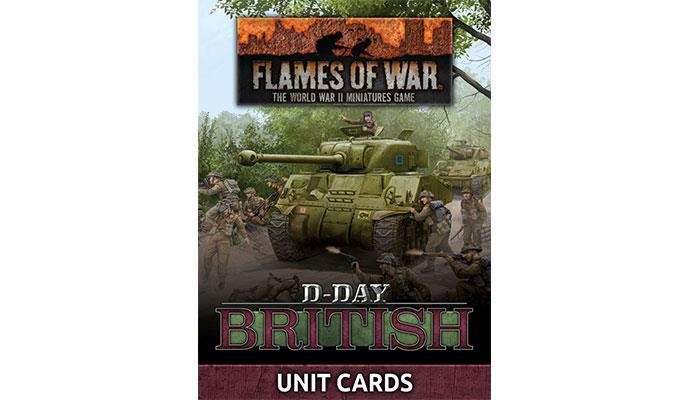 Flames of War: D-Day - British Unit Cards - 