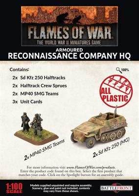Flames of War: German Armoured Reconnaissance Company HQ (Late War) - 