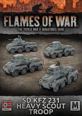 Flames of War: German SD KFZ 231 Heavy Scout Troop (Mid War) - 