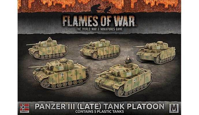 Flames of War: German Panzer III (Late) Tank Platoon (Mid War) - 
