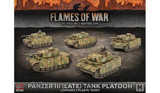 Flames of War: German Panzer III (Late) Tank Platoon (Mid War) - 