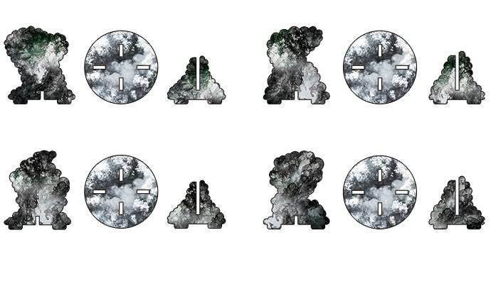 Flames of War: Smoke Bombardment Markers - 