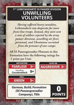 Flames of War: D-Day - Waffen-SS Command Card Pack - 
