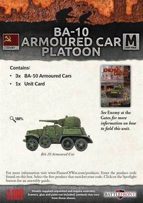 Flames of War: Soviet BA-10 Armoured Car Platoon (Mid War) - 