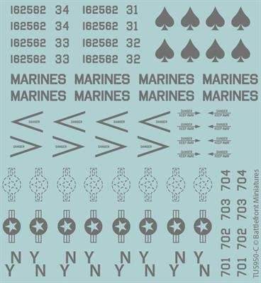 Team Yankee: American Decal Set - 