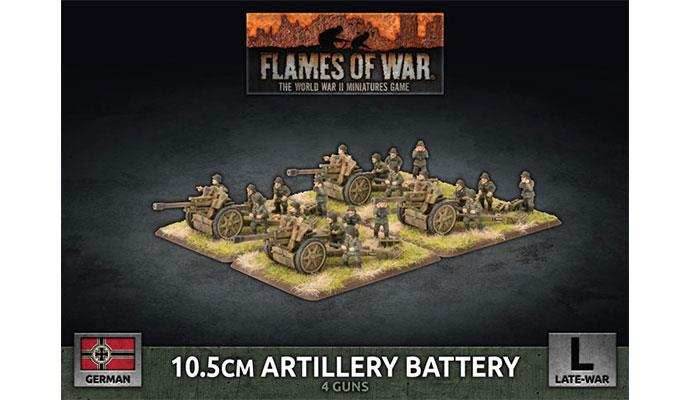 Flames of War: German 10.5cm Artillery Battery (Late War) - 