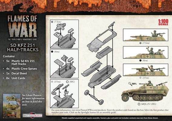 Flames of War: German SD KFZ 251 Half-Tracks (Mid War) - 