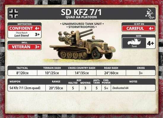 Flames of War: German SD KFZ 7/1 Quad AA Platoon (Mid War) - 