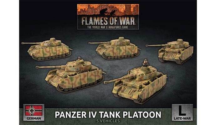 Flames of War: German Panzer IV Tank Platoon (Late War) - 