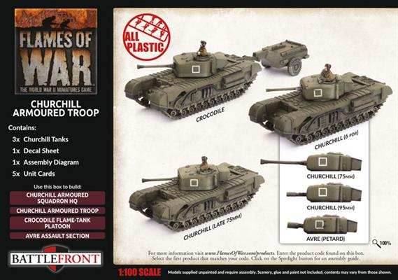 Flames of War: British Churchill Armoured Troop (Late War) - 