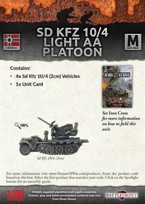 Flames of War: German SD KFZ 10/4 Light AA Platoon (Mid War) - 