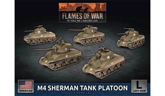 Flames of War: American M4 Sherman Tank Platoon (Late War) - 