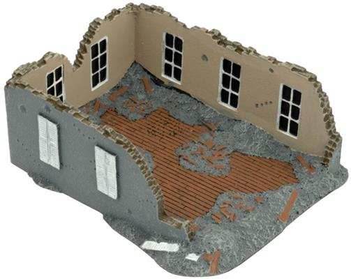 Flames of War: Large Craters and Ruined House - 