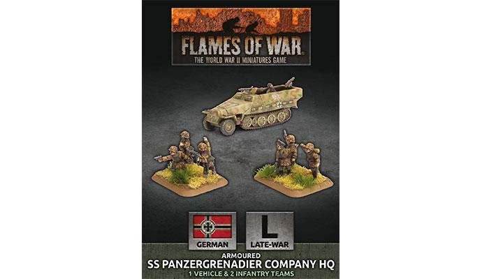 Flames of War: German Armoured SS Panzergrenadier Company HQ (Late War) - 