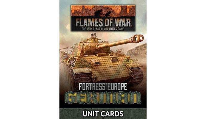 Flames of War: Fortress Europe - German Unit Cards - 