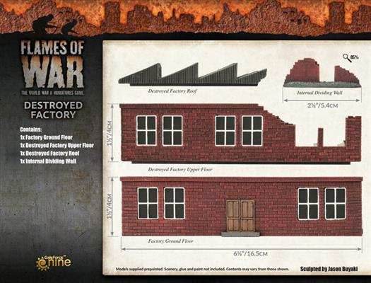 Flames of War: Destroyed Brick Factory - 