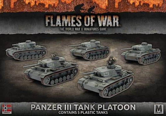 Flames of War: German Panzer III Tank Platoon (Mid War) - 