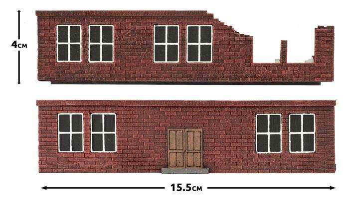 Flames of War: Destroyed Brick Factory - 