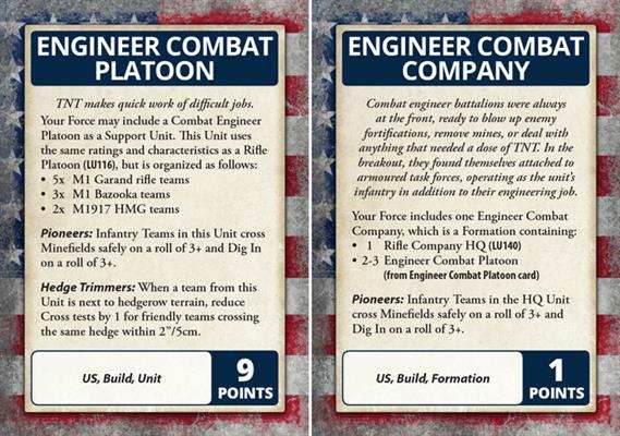 Flames of War: D-Day - American Command Cards - 