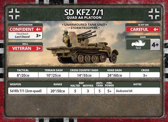 Flames of War: German SD KFZ 7/1 Quad AA Platoon (Late War) - 