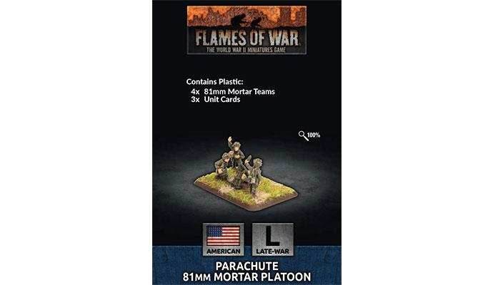 Flames of War: American Parachute Mortar Platoon (Late War) - 
