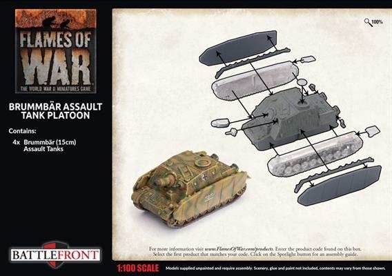 Flames of War: German Brummbar Assault Tank Platoon (Late War) - 