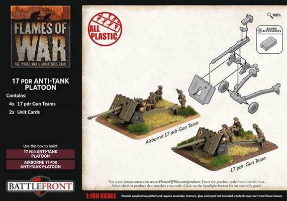 Flames of War: British 17 pdr Anti-tank Platoon (Late War) - 