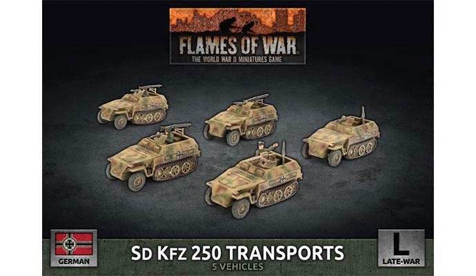 Flames of War: German SD KFZ 250 Transports (Late War) - 