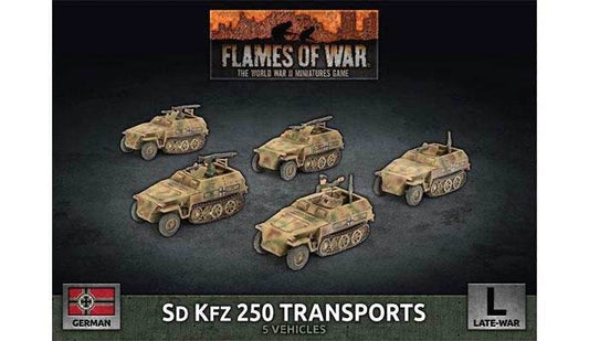 Flames of War: German SD KFZ 250 Transports (Late War) - 