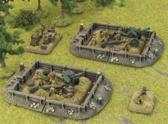 Flames of War: Log Emplacements - Gun Pit Markers - 
