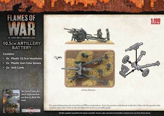 Flames of War: German 10.5cm Artillery Battery (Mid War) - 