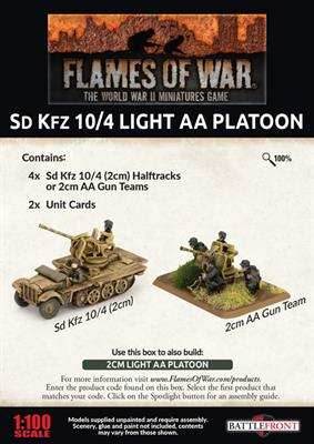 Flames of War: German SD KFZ 10/4 Light AA Platoon (Late War) - 