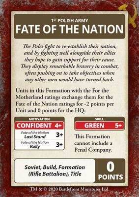 Flames of War: Bagration - Soviet Command Cards - 