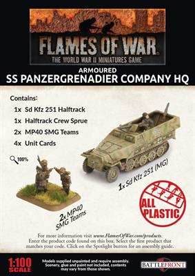 Flames of War: German Armoured SS Panzergrenadier Company HQ (Late War) - 