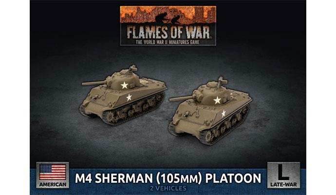 Flames of War: American M4 Sherman (105mm) Assault Gun Platoon (Late War) - 